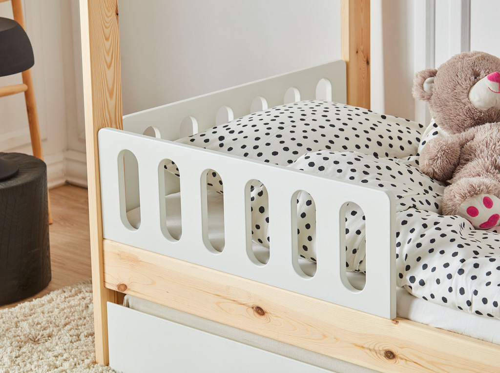 Pinio - barierka do łóżka 200x90 (2 szt.) -Biały Modern