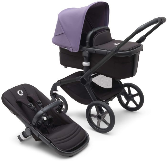Bugaboo Fox 5 - wózek głęboko-spacerowy-Black-Astro Purple-Midnight Black