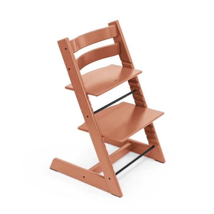 Stokke Tripp Trapp + Newborn Set - rosnące krzesełko do karmienia z zestawem dla noworodka-Terracotta-Grey