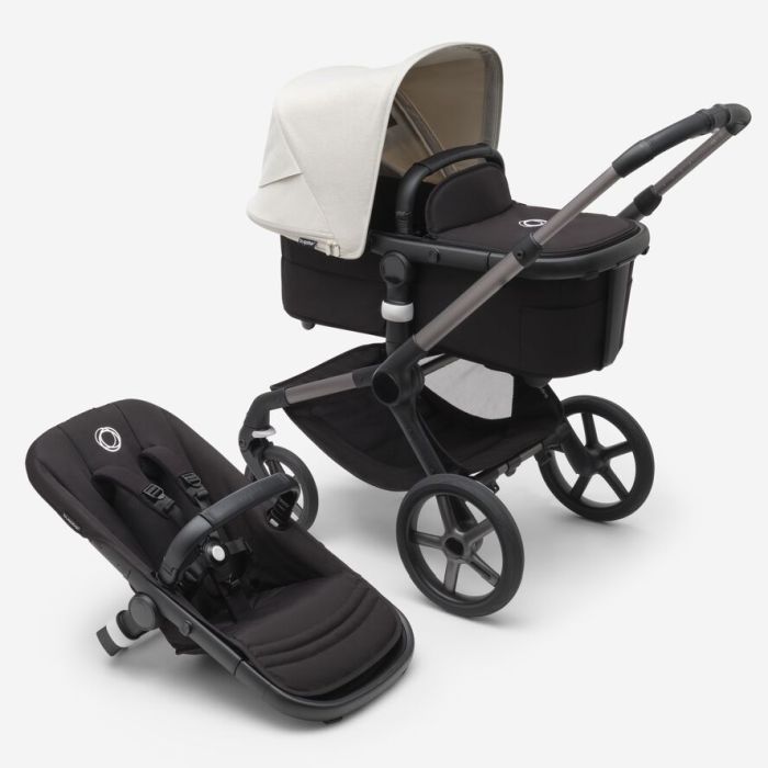Bugaboo Fox 5 - wózek głęboko-spacerowy-Graphite-Misty White-Midnight Black