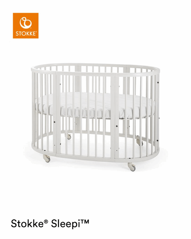 Stokke, Sleepi - owalne łóżeczko z materacem-White