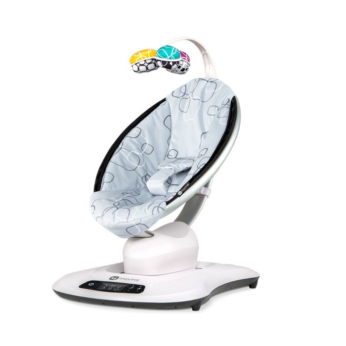 4Moms Mamaroo 4 leżaczek z możliwością sparowania ze smartfonem-Plush Silver