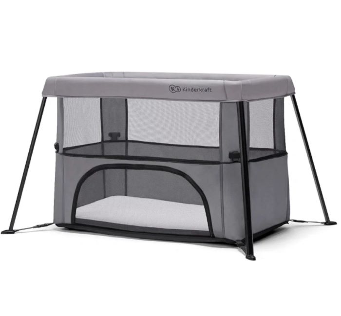 Kinderkraft Łóżeczko turystyczne i kojec 2 w 1 Movi-Grey