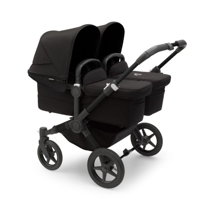 Bugaboo Donkey 5 Twin - wózek głęboko-spacerowy dla bliźniąt-Black-Midnight Black-Midnight Black
