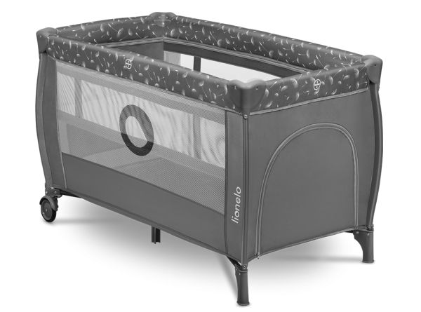 Lionelo Stefi Plus - łóżeczko turystyczne-Grey White