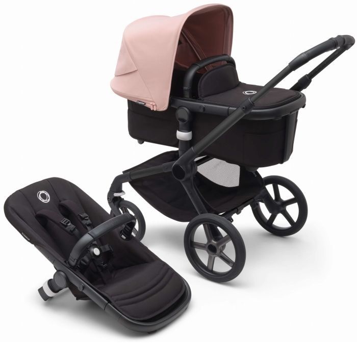 Bugaboo Fox 5 - wózek głęboko-spacerowy-Black-Morning Pink-Midnight Black