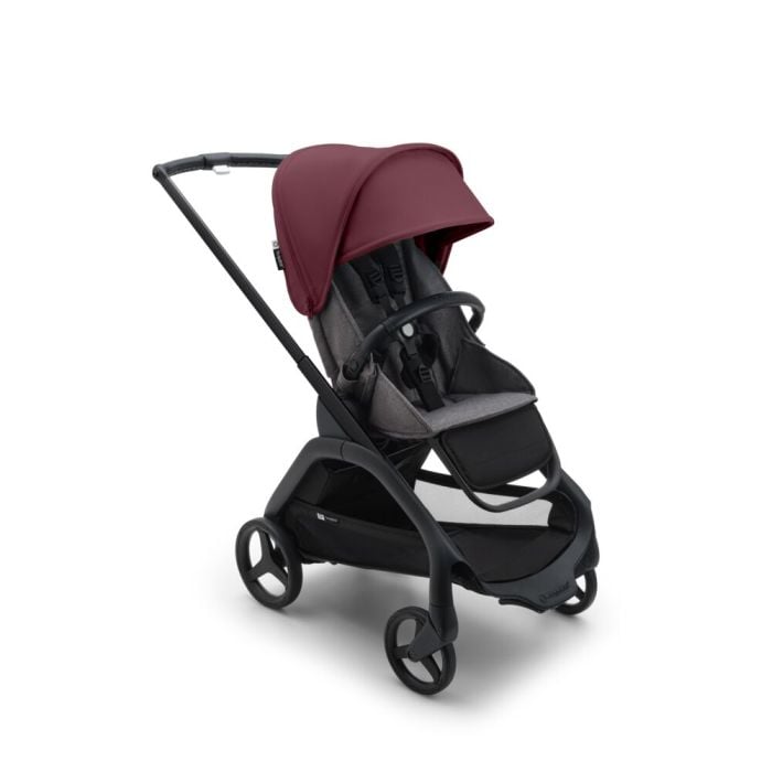 Bugaboo Dragonfly - wózek spacerowy-Black- Dark Cherry-Grey Melange