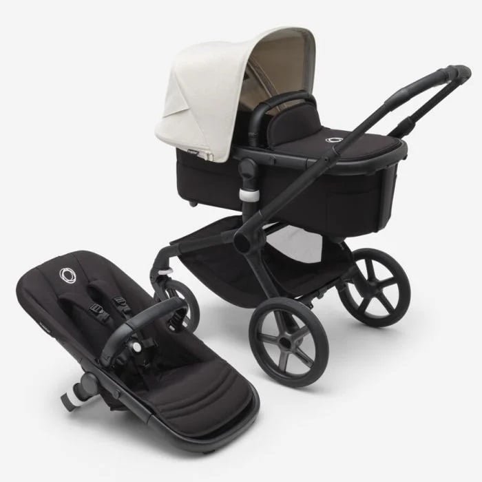 Bugaboo Fox 5 - wózek głęboko-spacerowy-Black-Misty White-Midnight Black