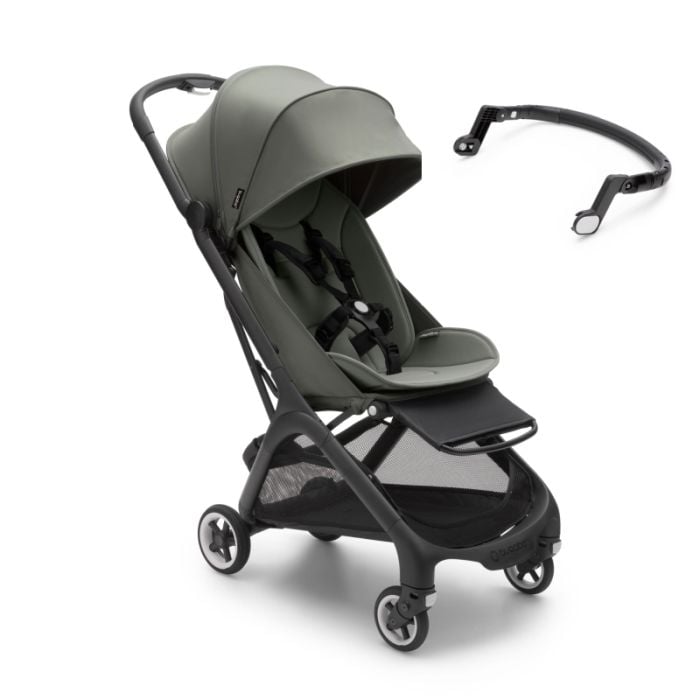 Bugaboo Butterfly - kompaktowy wózek spacerowy z pałąkiem-Black-Forest Green