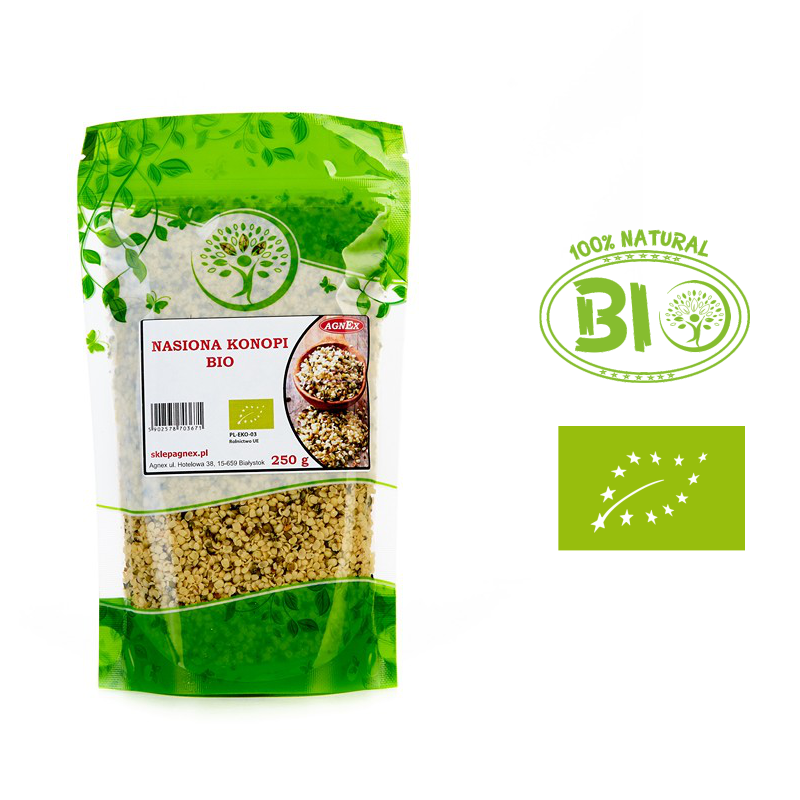 BIO Nasiona konopi łuskane 250g