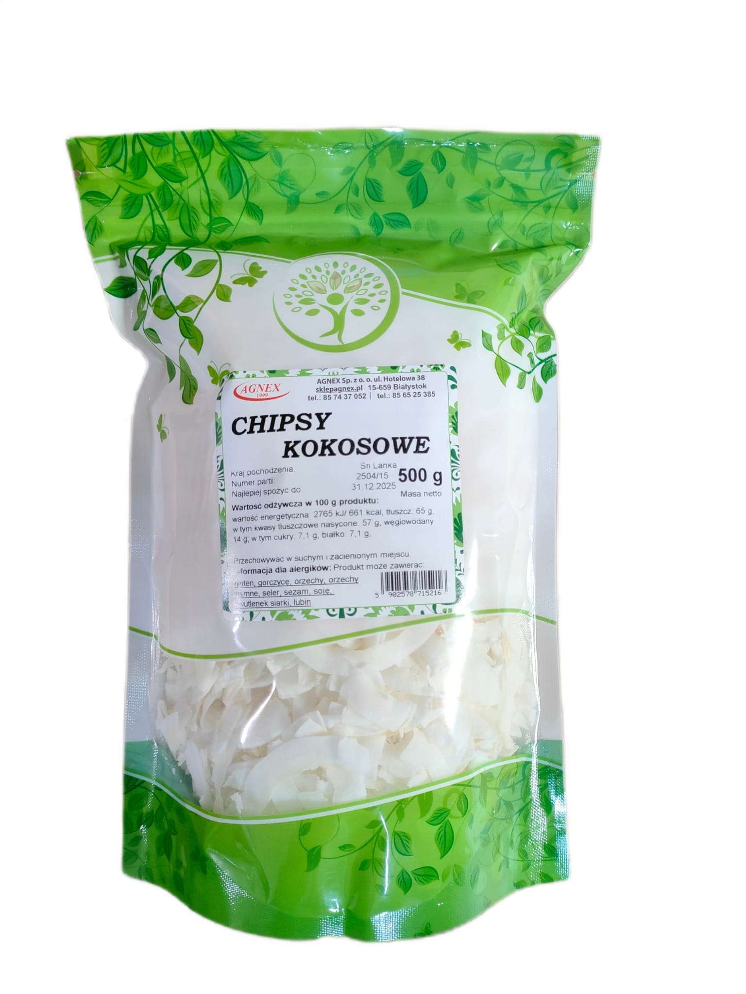 Chipsy kokosowe 500g