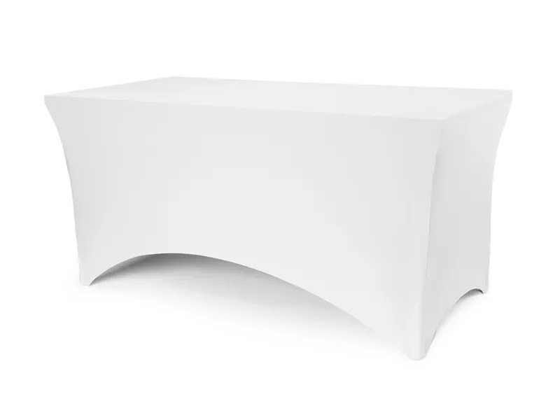 Pokrowiec elastyczny na stół bankietowy, 183x76x74 cm, biały