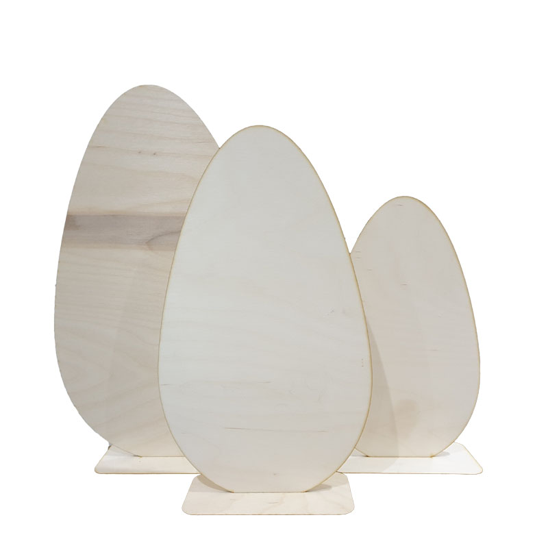 Jajka wielkanocne z drewna 3 szt.