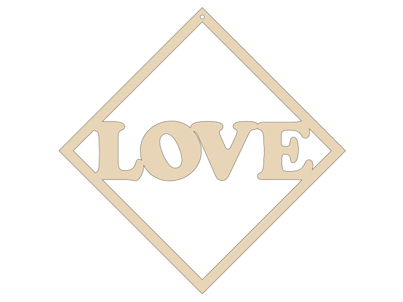 Obręcz kwadrat do łapacza snów, makramy LOVE 25cm