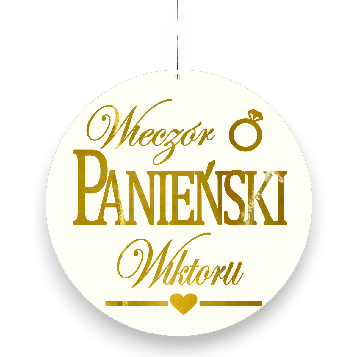 Baner na Wieczór Panieński Tablica Ścianka różowe złote lustro