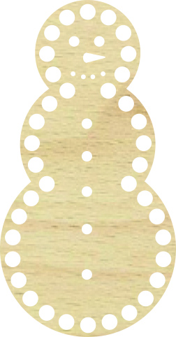 Baza dno koszyka uśmiechnięty bałwanek do makramy prezent święta 15cm, 8mm