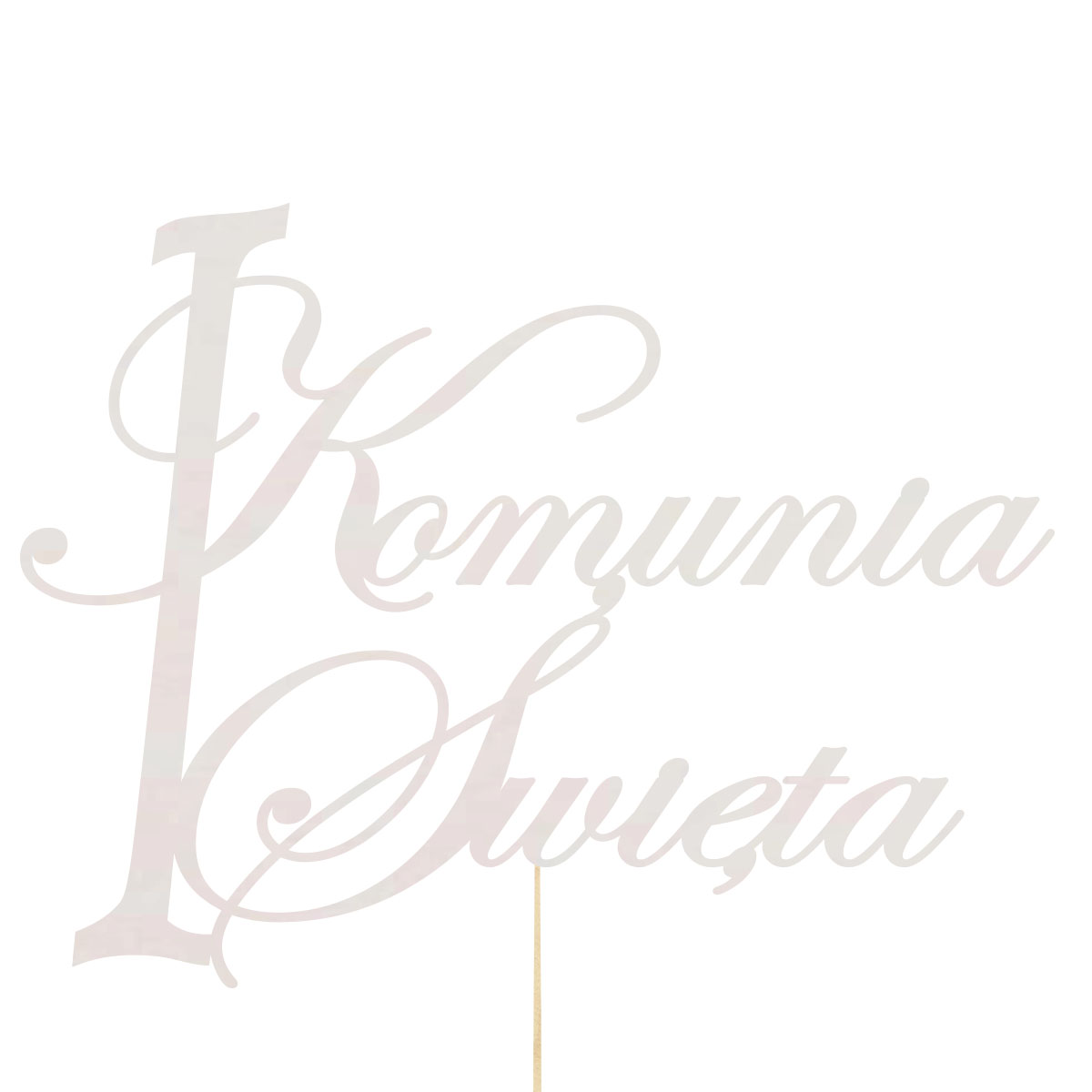 Topper dekoracja na bok tortu pik Pierwsza Komunia Święta bermata