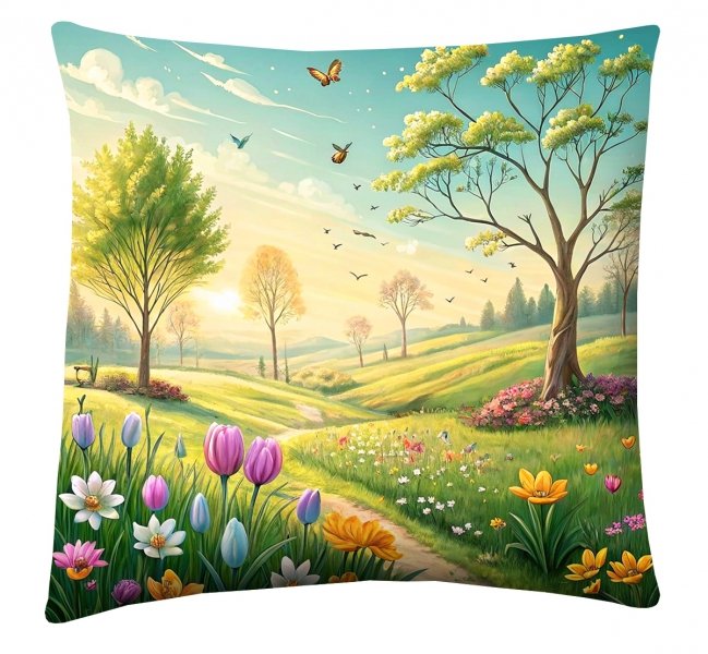Poduszka z nadrukiem dwustronnym 40x40 Wiosna 1