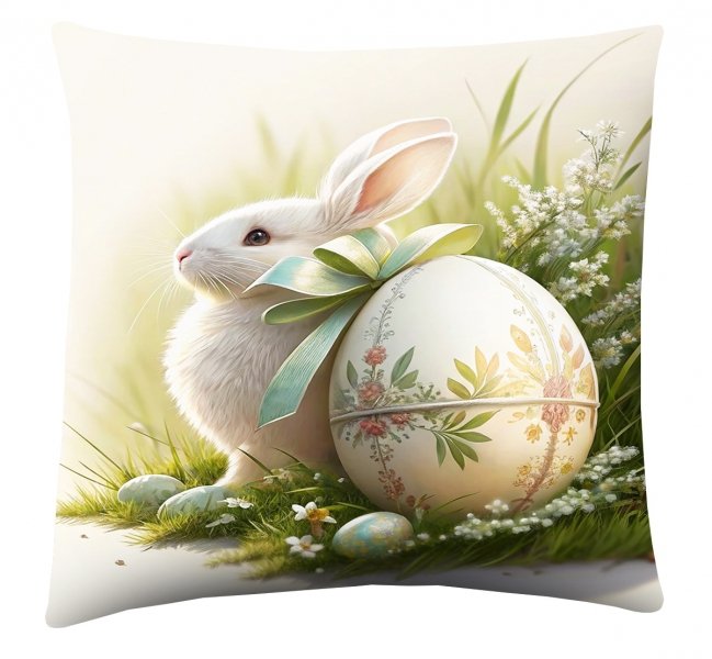 Poduszka z nadrukiem dwustronnym 40x40 Królik wielkanocny 3