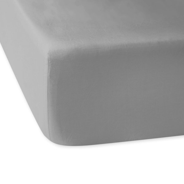 Prześcieradło satynowe z gumką 180x200 l - POPIEL