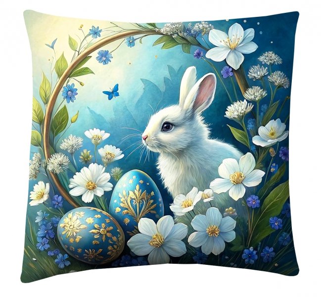 Poduszka z nadrukiem dwustronnym 40x40 Królik wielkanocny 4