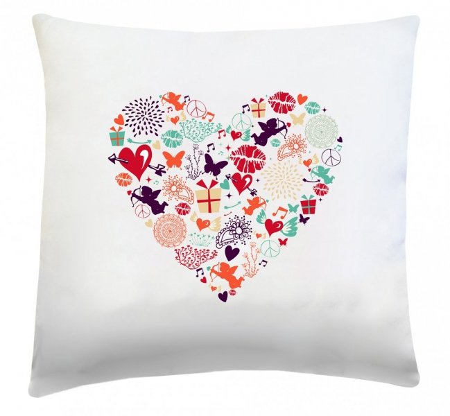 Poduszka na Walentynki 40x40 wz. Serce 10