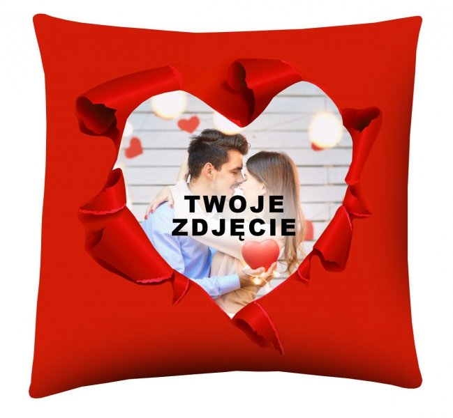 Poduszka na Walentynki 40x40 z Twoim zdjęciem