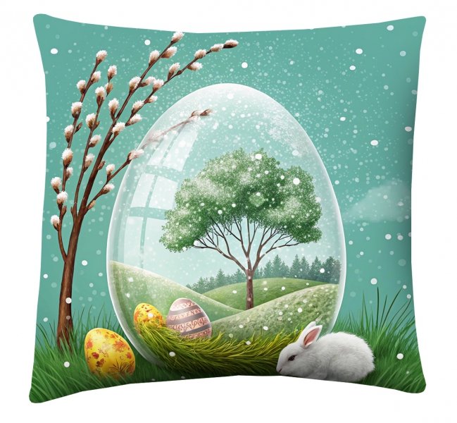 Poduszka z nadrukiem dwustronnym 40x40 Królik wielkanocny 6