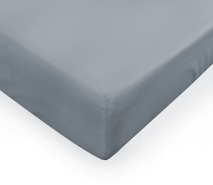 Prześcieradło PREMIUM jersey z lycrą na wysoki materac 120x200 z gumką wz. 42A stalowy