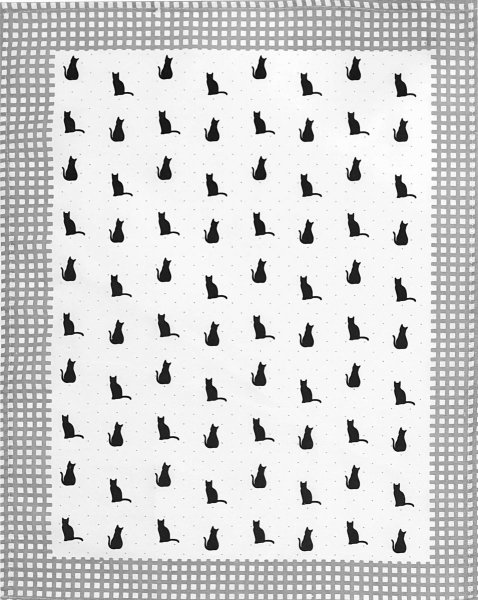 Ścierka kuchenna Grecja 50x65cm 100% bawełna wz. Koty szare