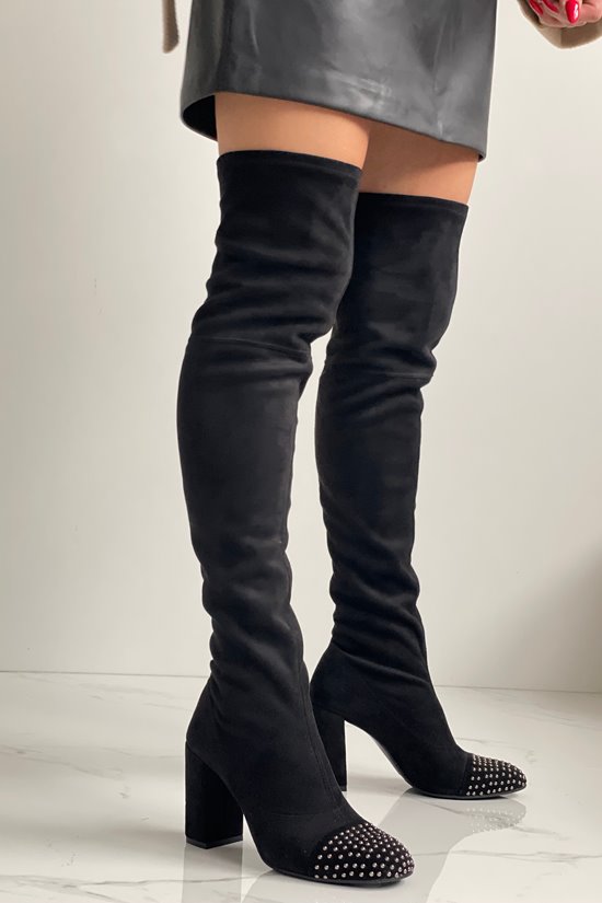 Kozaki 551 / 15 Czarny zamsz