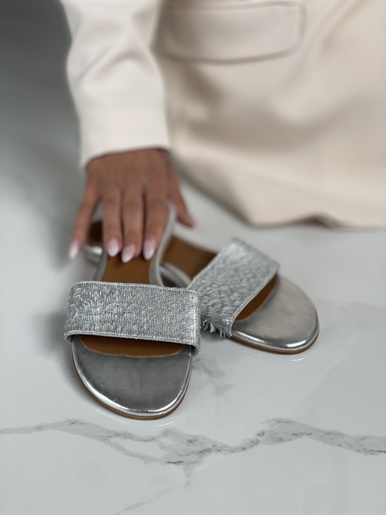 Klapki 019 Srebne