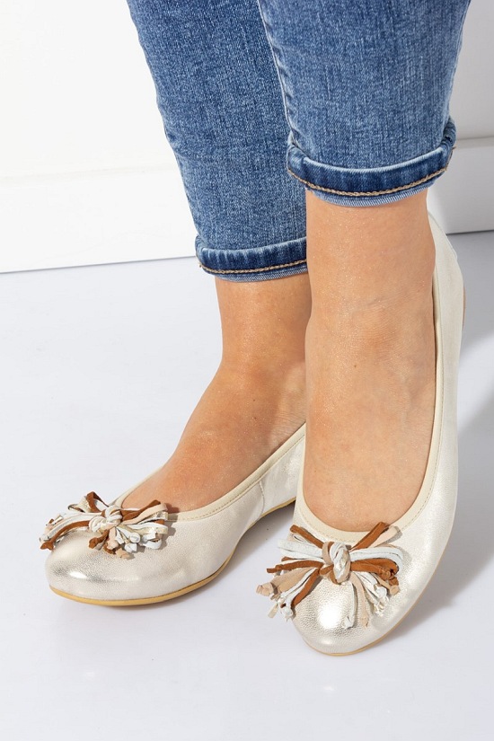 Baleriny damskie 92/37 Gold