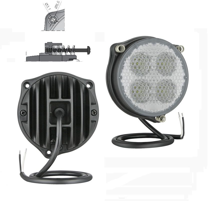 Lampa robocza LED 58° 1000lm przewód CRC5E.51920 Wesem