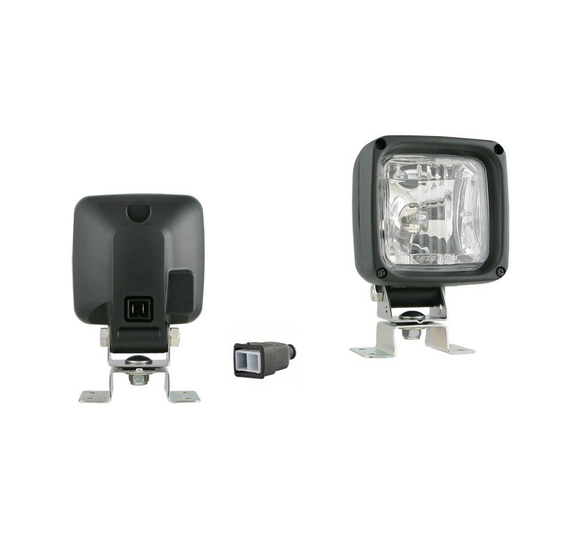 Halogenowa lampa robocza z uchwytem omega i złączem AMP Faston LKR5FF.46550 Wesem