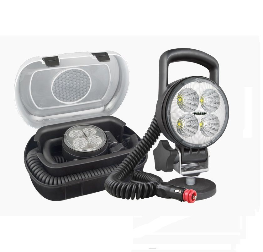 Lampa robocza LEDF 58° 1500lm z uchwytem magnetycznym, przewodem spiralnym wyłącznik CRC5D.51656 + ETUI Wesem