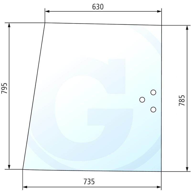 Szyba boczna 3-otw., prawa i lewa Renault 891 981-4 7700667130