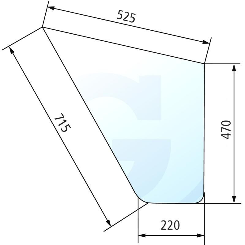 Szyba drzwi dolna, prawa i lewa Renault 461 781 7701350554
