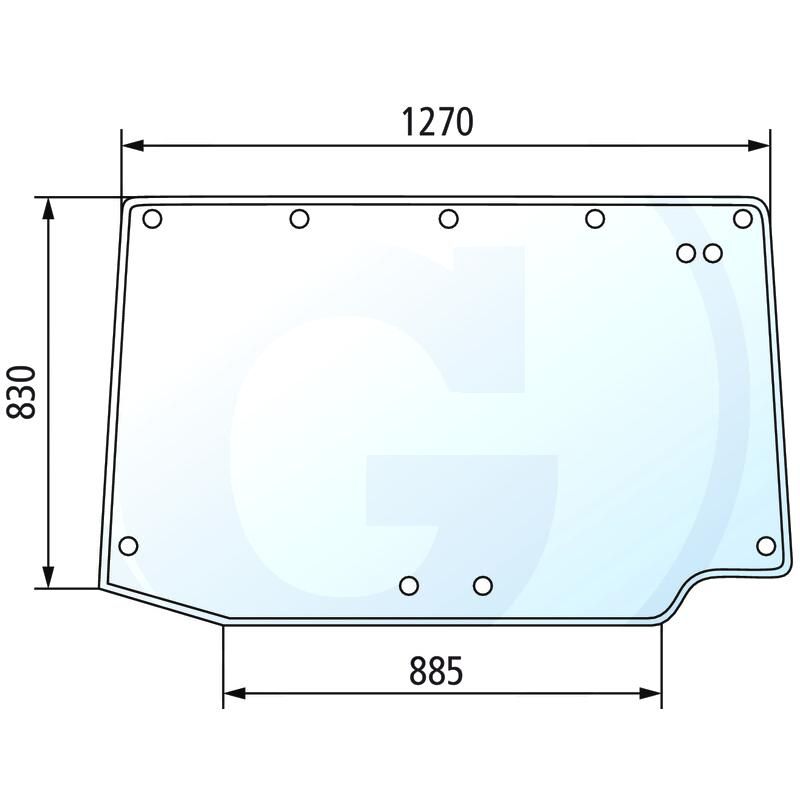 Szyba tylna Deutz Agrotrac SAME Antares 0.013.9605.0 GRANIT