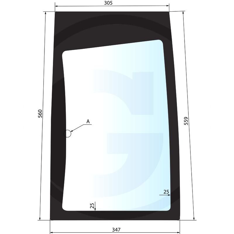 Szyba przednia dolna, lewa CASE CS New Holland T7500 1-34-671-099