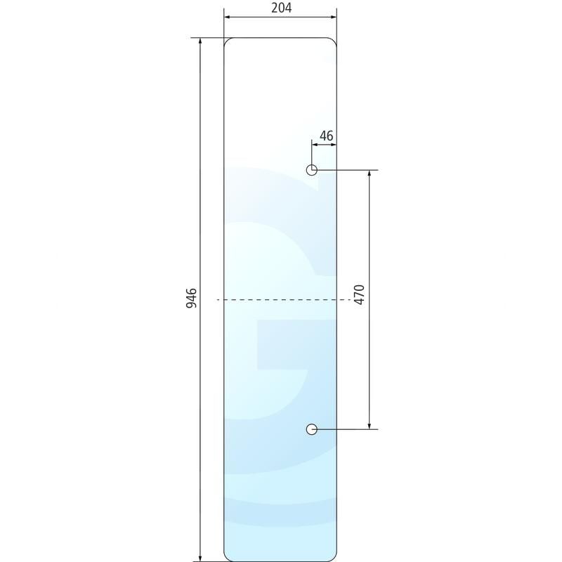 Szyba tylna dolna John Deere 1040 1850 L60320