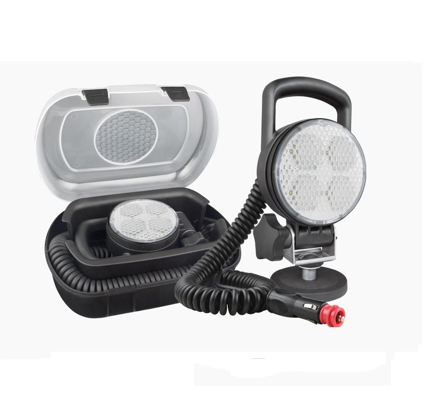 Lampa robocza LED 58° 1500lm z uchwytem magnetycznym, przewodem spiralnym wyłącznik CRC5F.52056 + ETUI Wesem