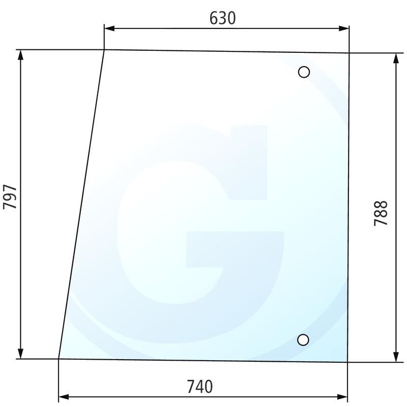 Szyba boczna 2-otw., prawa i lewa Renault 891 981-4 7700669194