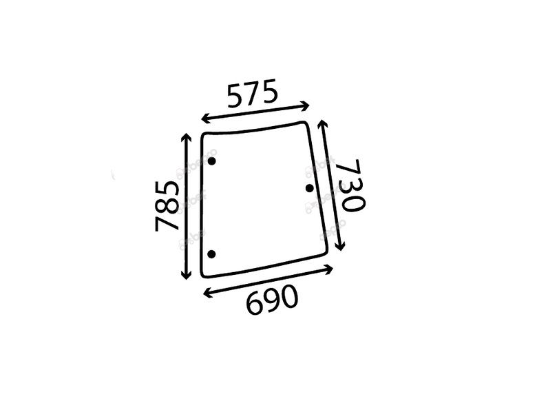 Szyba narożnikowa prawa Massey Ferguson 4200 4300 3806590M2