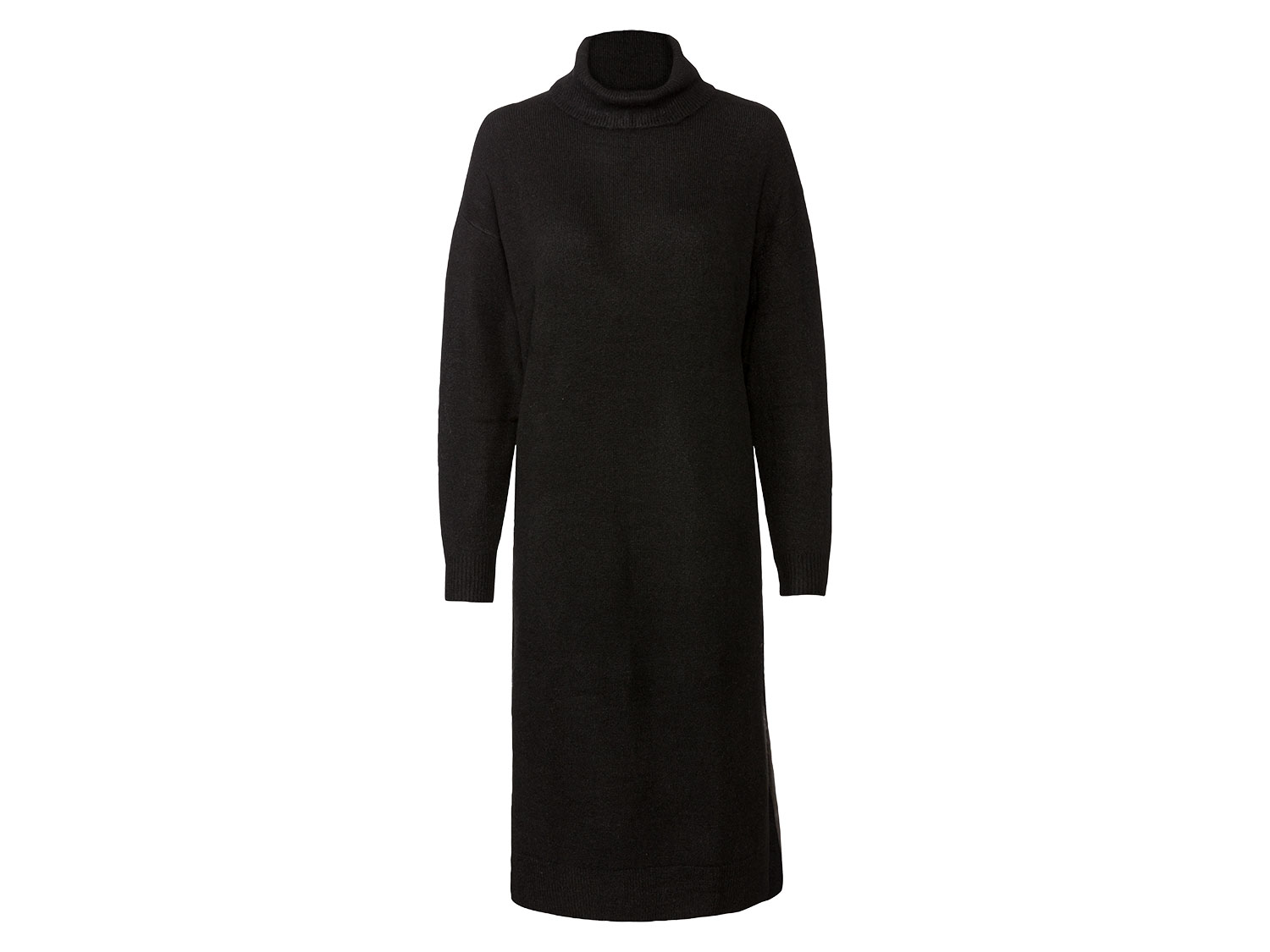 esmara Swetrowa sukienka z grubej dzianiny Czarny, M40/42