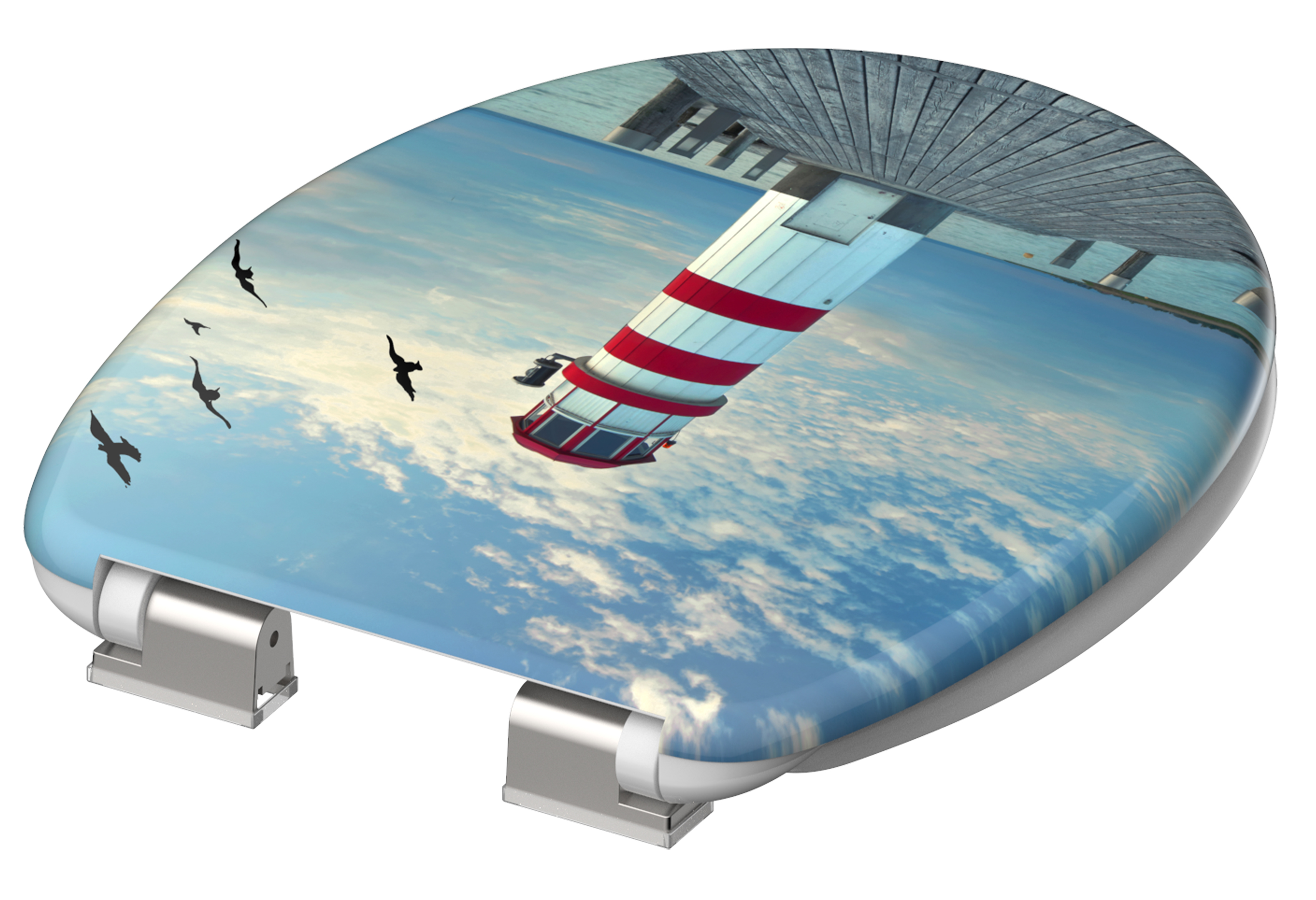 Schütte Deska sedesowa duroplast, wolnoopadająca Latarnia morska