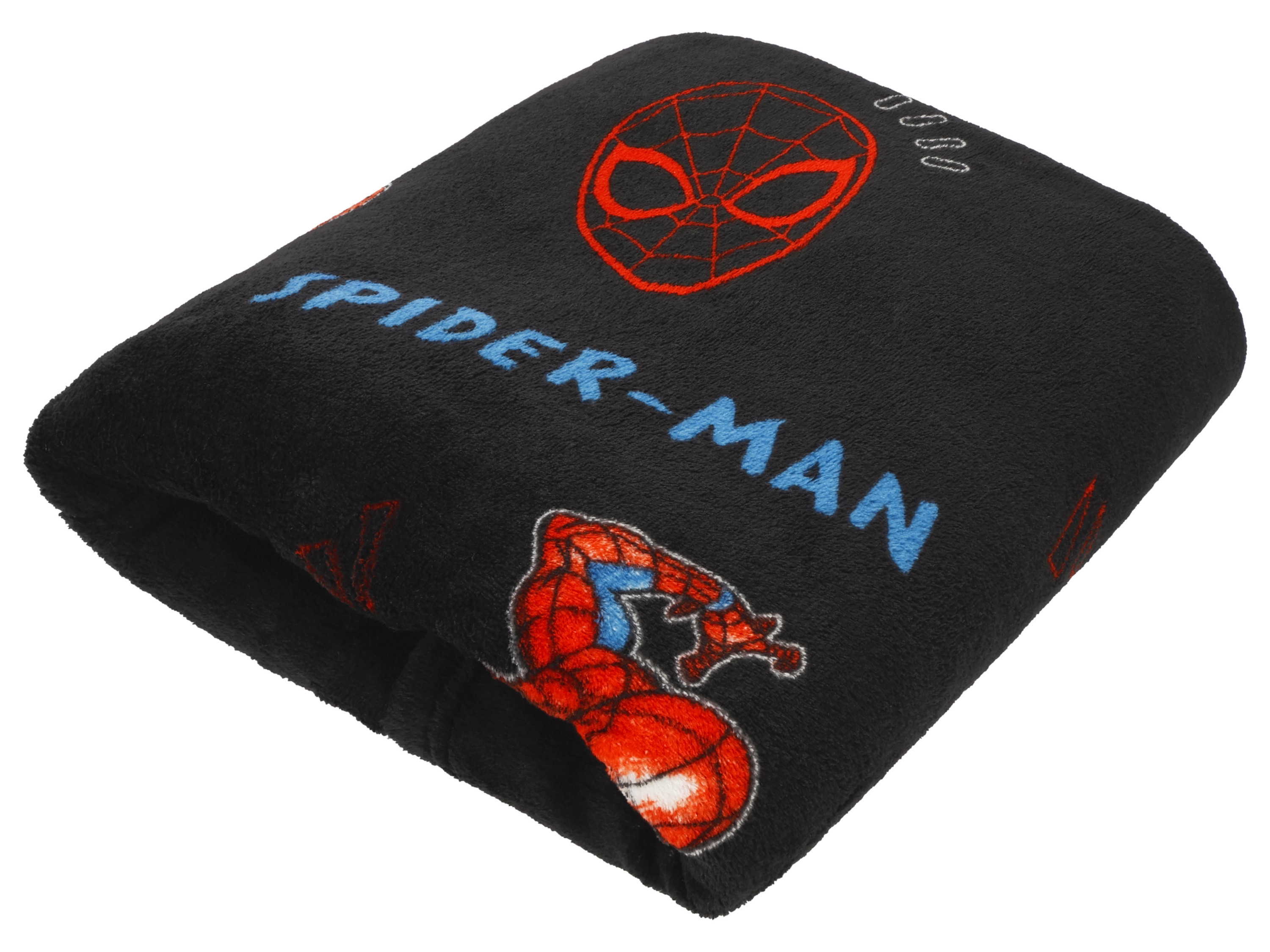 Zestaw prezentowy: koc z poduszką profilowaną Wzór Spiderman