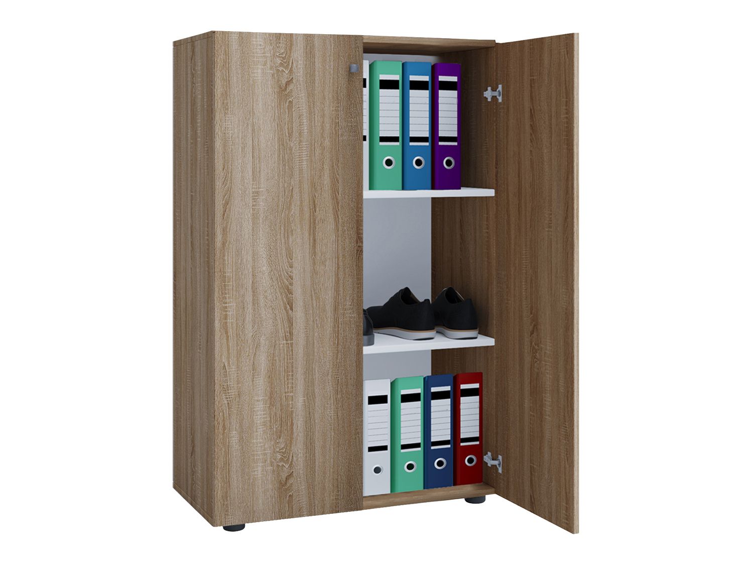 VCM Szafa biurowa Lona Drzwi obrotowe, Dąb sonoma, XL