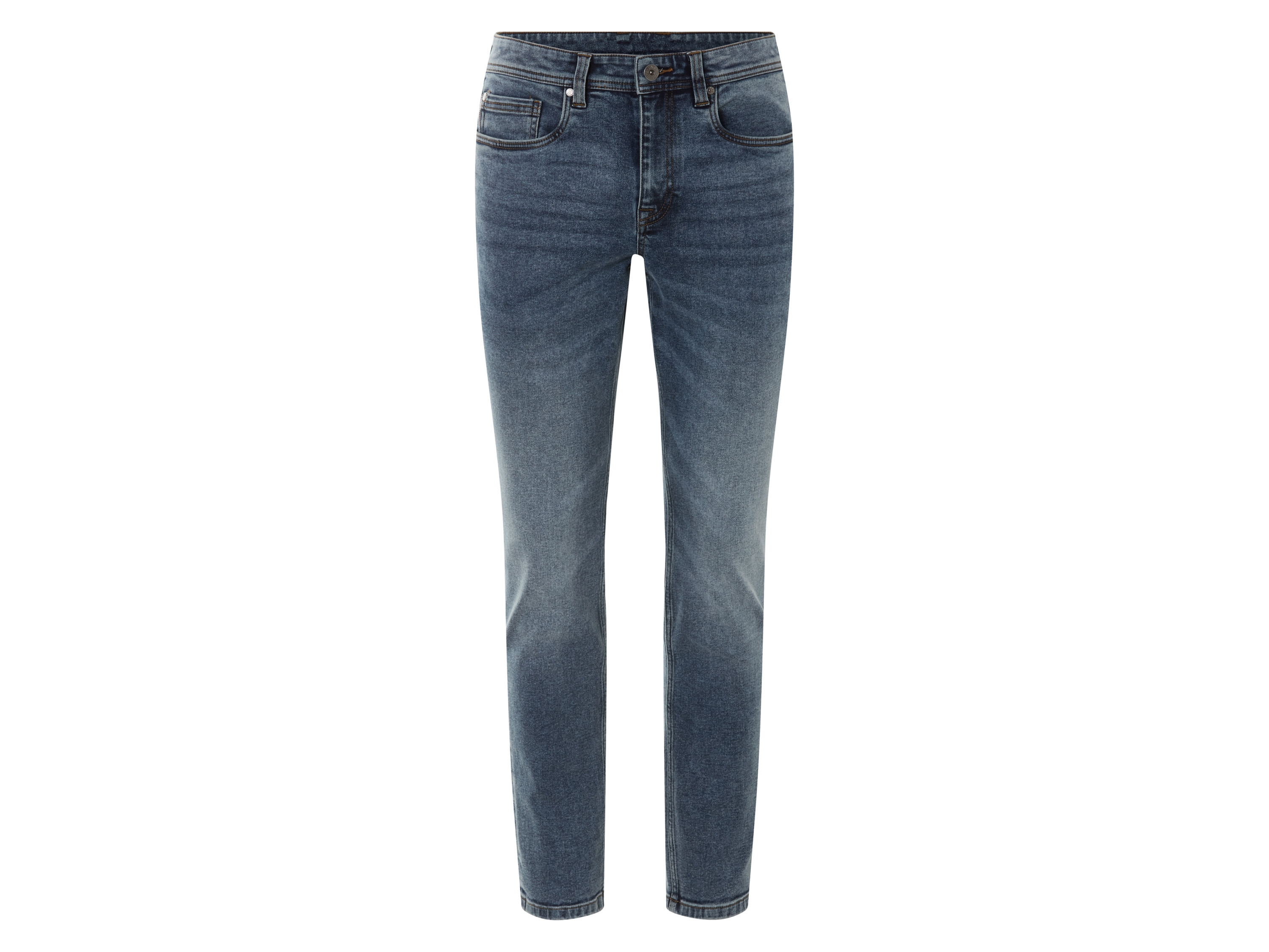 Livergy Jeansy męskie z bawełną, Slim Fit Jasnoniebieski, 52 36/32