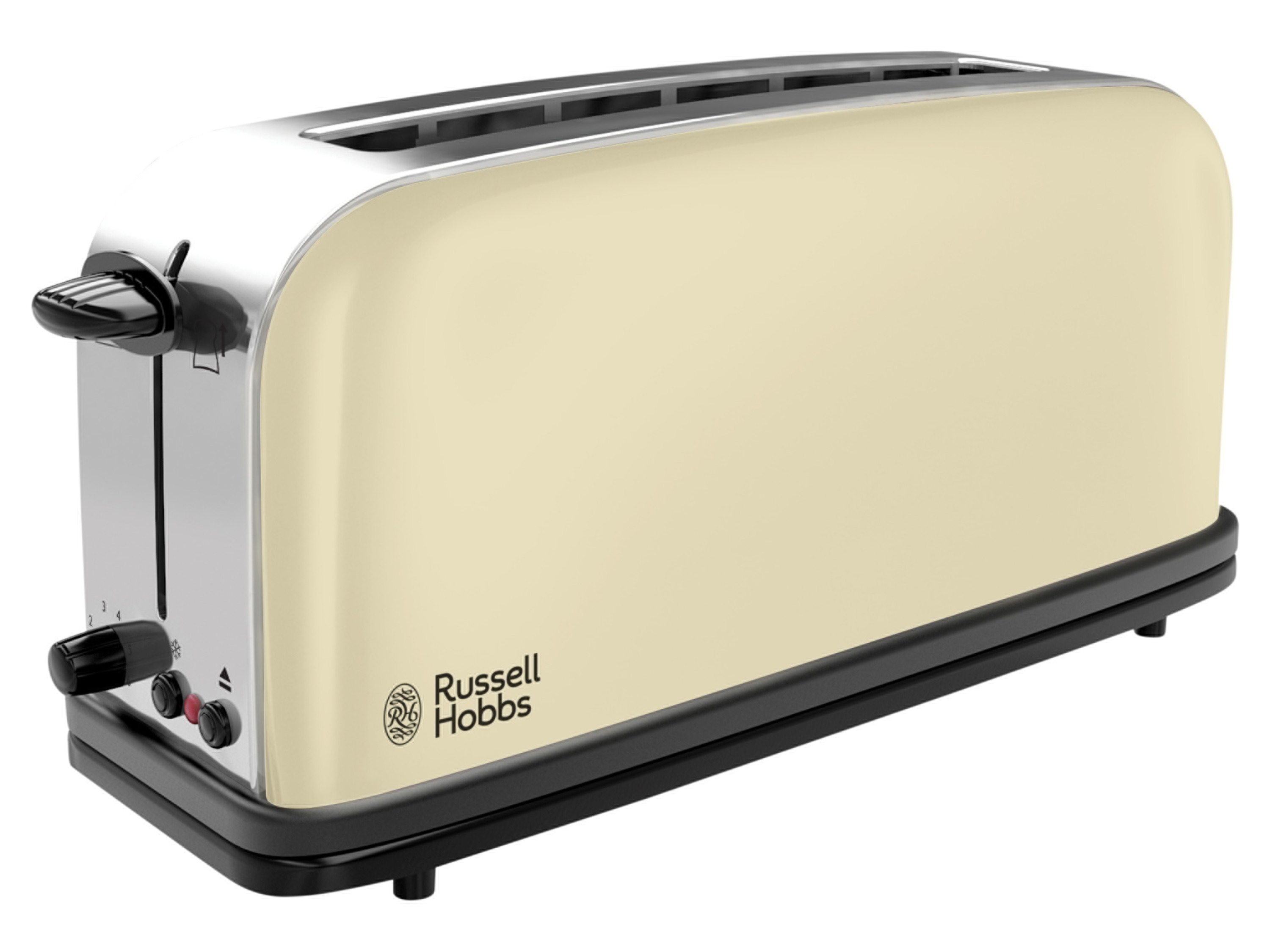 Russell Hobbs Toster długoszczelinowy Colours Plus+ Kremowy, 6 stopni regulacji